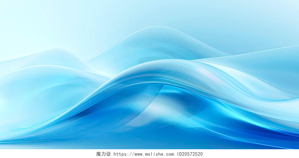 蓝色科技感线条曲线波浪线商务发展信息渐变背景蓝色科技线条